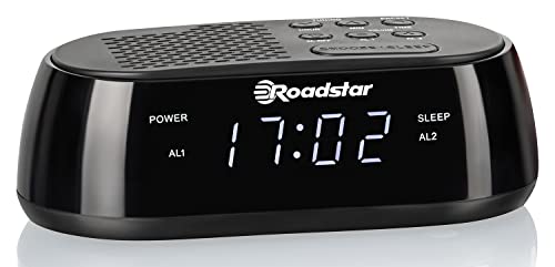 Despertador Digital ROADSTAR CLR-2477 (Preto) Roadstar - Radios - sintonizador fm, 20 estações, alarme duplo, porta USB