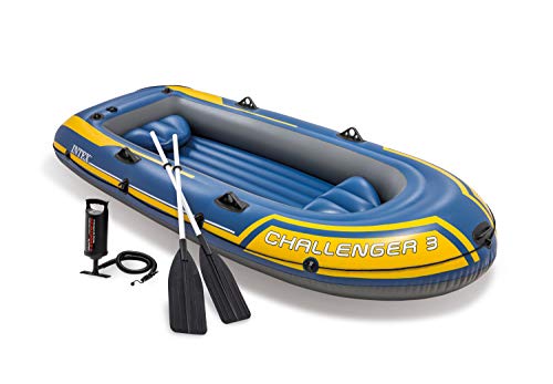 Barco Insuflável com Remos INTEX Challenger 3 (295 x 137 x 43 cm) INTEX - Barcos a remos - insuflável, remos, duas câmaras, tecnologia i-beam