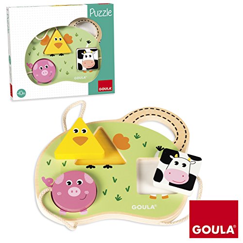 Puzzle GOULA 3 Peças (Idade Mínima Recomendada: 4 anos) Goula - Quebra-cabeças de madeira e com pinos - madeira, 4 anos, peças fixas, gatinhos