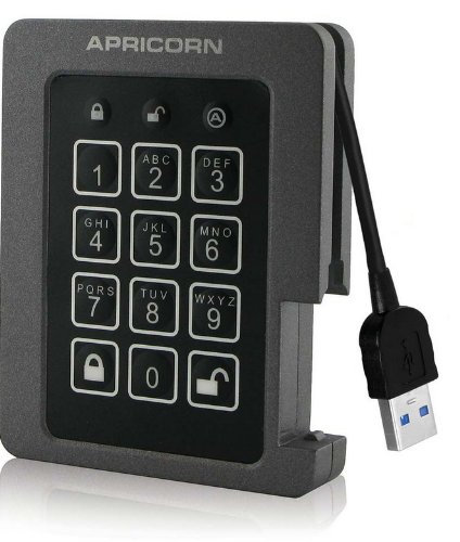 Disco SSD Externo APRICORN Aegis Padlock (240 GB - USB 3.1) Apricorn - Dispositivos de armazenamento - 240 GB, USB 3.1, sata, pcie