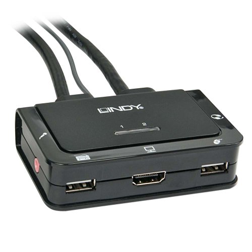 Chaveador LINDY 42340 Preto (Acessório Informática e Tel.) Lindy - Comutadores kvm - chaveador, lindy, preto, acessorio informatica, tel.