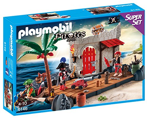 Playmobil Pirates 6146 Super Set Forte dos Piratas (Jogos de Construção) PLAYMOBIL - Conjuntos de brinquedos - piratas, fortaleza, jogos de construção