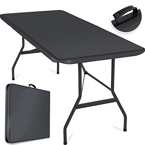 Mesa de Campismo KESSER (183 x 76 cm - Plástico) KESSER - Móveis de exterior - plástico, preto, 183x76cm