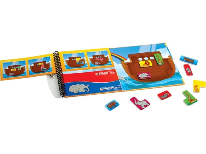 Jogo Educativo NOAH'S ARK 48 Oefeningen (Idade Mínima: 4) Smart Games - Jogos - educativo, 48 desafios, tabuleiro, peças magnéticas