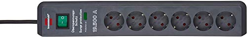 Extensão Elétrica BRENNENSTUHL 1159540366 (6 Tomadas - Tipo F - 2m) Brennenstuhl - Filtros de linha e supressores de surtos - 6 tomas, interruptor, proteção contra sobrecargas, proteção contra riscos, proteção contra pico de tensão