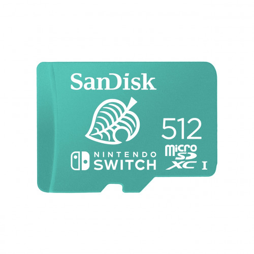 Cartão de Memória MicroSDXC SANDISK Nintendo Switch (512 GB) + Adaptador SD Sandisk - Cartões de memória flash - 512 GB, MicroSDXC, 100 MB/s, 90 MB/s