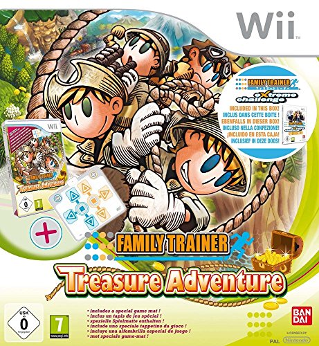 Jogo Wii FAMILY TRAINER Treasure Adventure (M3) Namco - Software de jogos de vídeo - jogo wii, family trainer, treasure adventure, m3, aventura