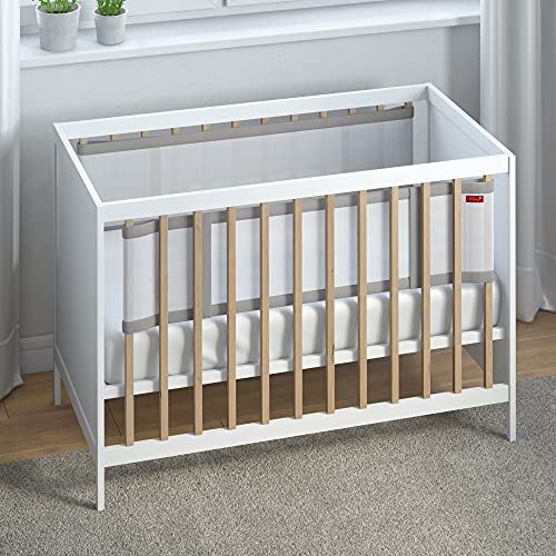 Protetor de Berço AIROYA Premium (Algodão) Innovatis - Móveis para bebês e crianças pequenas - anti-golpes, anti-empurra, transpirável, fácil de instalar