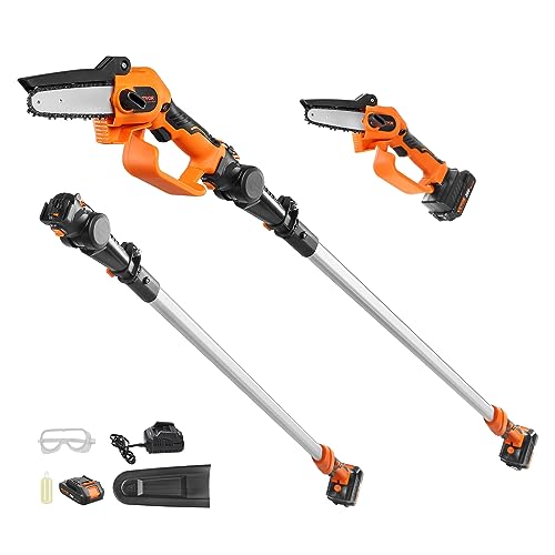 VEVOR Pruning Pole with Battery and Blade VEVOR - Ferramentas elétricas multifuncionais - pruning pole, bateria, Blade, 22000 rpm, 20 v, 2 ah