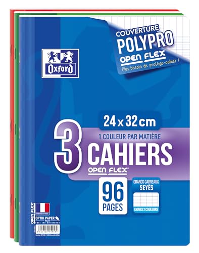 Caderno OXFORD Openflex (Branco - A4 - Quadriculado) Hamelin - Cadernos e bloco de notas - capa flexível, quadriculado, polipropileno, branco