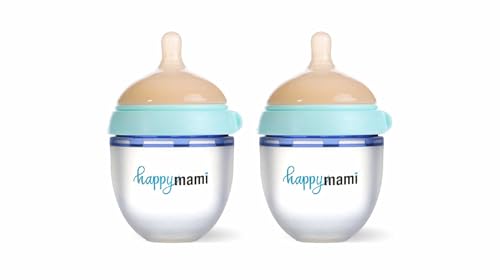 Conjunto de Biberões HAPPYMAMI Silicone Azul (150 ml) Happymami - Biberões - silicone, azul, 150 ml