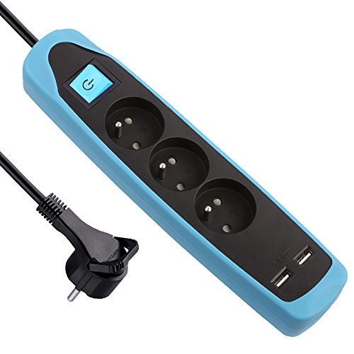 Extensão Elétrica ELECTRALINE 35611 (Azul - 2m) Electraline - Fios e cabos elétricos - azul, 2m, extensão elétrica
