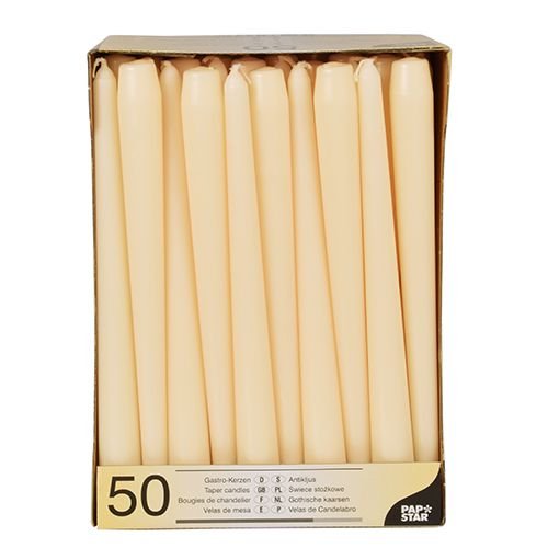 Vela de Festa Papstar GmbH 17967 | Branco PAPSTAR - Velas - cilindro, branco, 50 peças