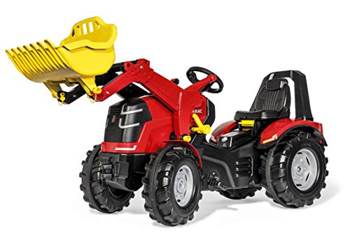 Trator ROLLYTOYS Rolley X Trac Premium com Reboque Rolly Toys - Veículos de empurrar e pedalar - ajustável, reboque, pára-choa, carregamento