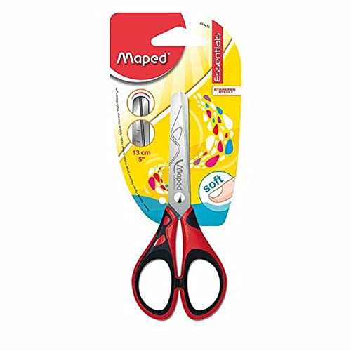 Tesoura Maped Pulse Soft 13 Cm (Recondicionado Como Novo) Maped - Ferramentas de corte e relevo para artesanato - pontas arredondadas, 13 cm, madeira maciça, metal