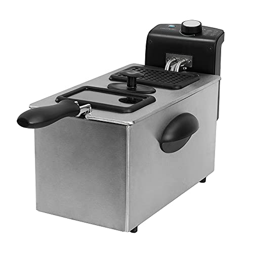 Fritadeira CECOTEC CleanFry 3000 (3 L - Capacidade para 2.5 L de Óleo - Preto) Cecotec - Eletrodomésticos de cozinha - 3 L, Filtro OilCleaner, sem odores, 2,5 l