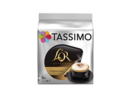 Máquina de Café TASSIMO LOR Cappuccino (8 Unidades) Tassimo - Café - cápsula, preto, fácil de limpar, fácil de usar