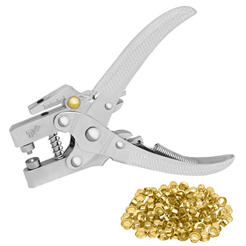 Kurtzy 100 Unidades de Fita com Ojetes Remachadora Kurtzy - Ferramentas de arte e artesanato - fita, ojetes, remachadora