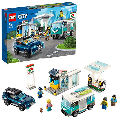 LEGO City - Posto de Combustível (Idade Mínima Recomendada: 6 anos) LEGO - Brinquedos - lego city, posto combustivel, motocicleta, suv, café, trabalho