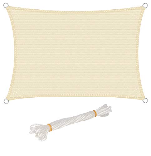 Toldo de Sol WOLTU 5X7M Creme (Cinzento - Poliéster) WOLTU - Toldos e gazebos - toldo sol, woltu, creme, cinzento, poliéster, hdpe, 180 g/m², protecção UV, 50, fecho