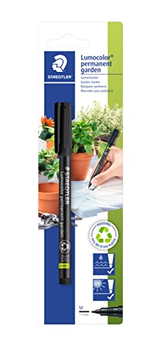 Marcadores STAEDTLER Lumocolor Permanent Garden (Preto) Staedtler - Marcadores e marcadores de texto - resistente à água, resistente ao calor, ponta 1 mm
