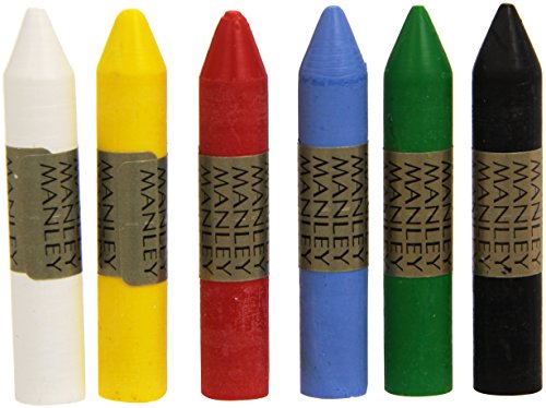 Lápis de Cor MANLEY (Multicor - 6 Unidades) Manley - Lápis de cera - multicor, 6 unidades, alta qualidade, cores vivas