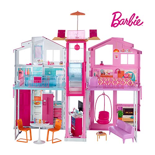 Casa de Bonecas BARBIE Grande Casa de Brincar (Idade Mínima: 3 Anos) Barbie - Casa de bonecas - casa, barbie, brincar, idade mínima