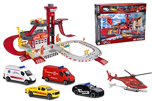 Estação de Resgate + Veículos MAJORETTE Creatix (5 Un) Majorette - Conjuntos de brinquedos - estação, resgate, veículos, majorette, creatix