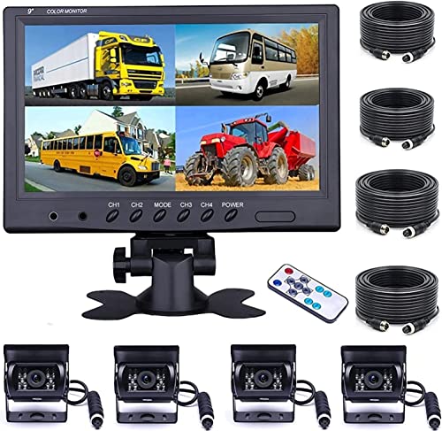 Câmara Traseira e Frontal CAMECHO 9'' com 4 divisões CAMECHO - Peças de automóveis - câmera traseira, câmera frontal, 4 divisões