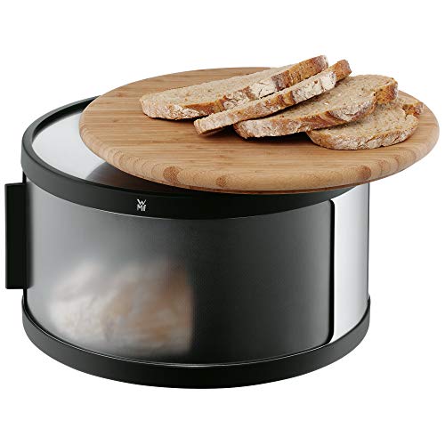 Bread Drum Gourmet WMF (Acessórios de cozinha) WMF - Caixas e sacos para pão - bambu, inox, fácil de limpar, removível