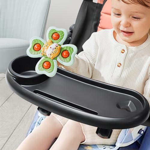 Bandeja Universal para Carrinho 3 em 1 com Porta-Beber GOURDBRO - Acessórios de carrinho de bebê - portavasos, portabeber, suporte telemóvel, compartimentos