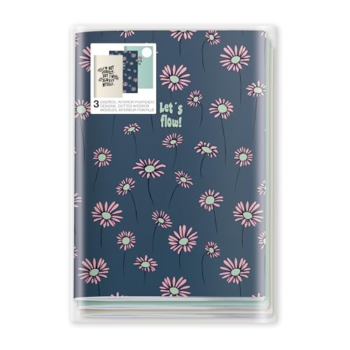 Caderno MIQUELRIUS Happy Daisies (A5 - 3 Unidades) MIQUELRIUS - Cadernos e bloco de notas - A5, 3 unidades, 64 páginas, papel 90g/m²
