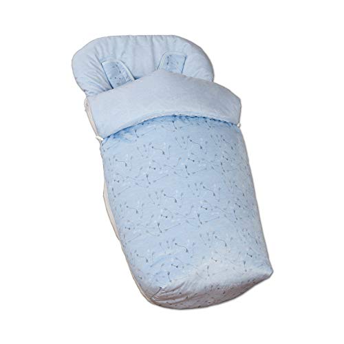 BabyLine 100% Algodão Saco de Assento com Mufas Unisexo (0-36M) Babyline - Móveis para bebês e crianças pequenas - algodão, ajustável, 0-36 meses, borracha natural
