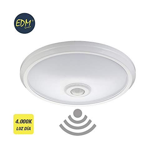 Apliques de Parede Led 16W Edm Branco Natural 4000K EDM - Luminárias Decorativas - 16W, sensor de movimento, branco natural, 4000K