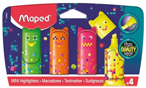 Marcador MAPED 2-4 Unidades (Multicor - Ponta Fina) Maped - Marcadores e marcadores de texto - multicor, ponta fina, tinta fluorescente, conjunto