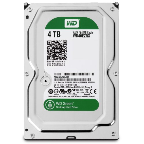 Disco HDD Interno WESTERN DIGITAL 4TB Caviar Green (4 TB - SATA - 5400 RPM) Western Digital - Discos rígidos - 4 TB, sata, 5400 rpm