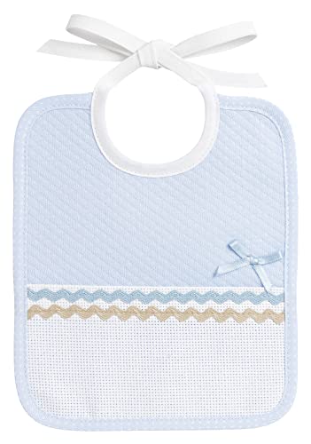 Babero FILET (Rosa - Algodão - 60 x 40 cm) Ago.fil s.r.l. - Amamentação e alimentação - tecido macio, bolso Aida, fecho elástico, cor rosa
