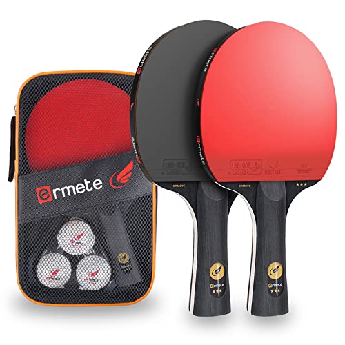 Conjunto de Raquetes e Bolas ERMETE 2 Palas ermete - Raquetes e conjuntos de ping pong - raquetes, bolas, 2 palas