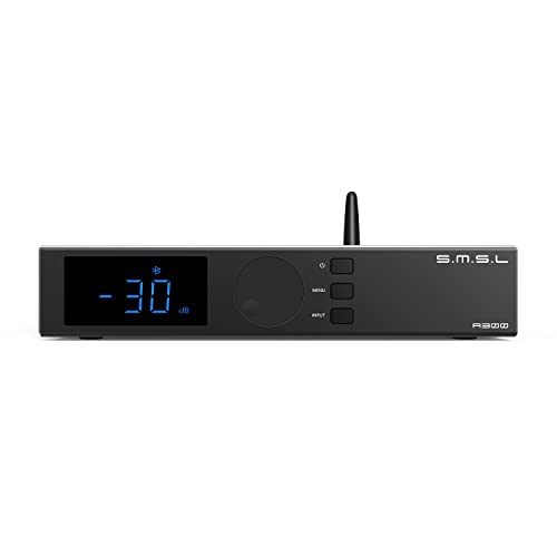 Amplificador S.M.S.L. A300 Preto (Sistema Hi Fi) S.M.S.L - Amplificadores de áudio - 2 canais, 30W RMS, mp3, usb, bluetooth