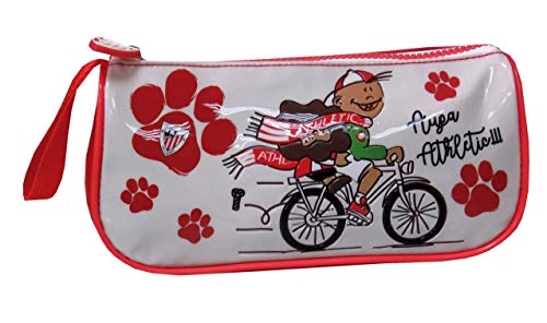 Estojo ATHLETIC CLUB BILBAO (Branco e Azul) ATHLETIC CLUB BILBAO - Estojos para canetas e lápis - estojo, bolsa, tecido, branco, azul