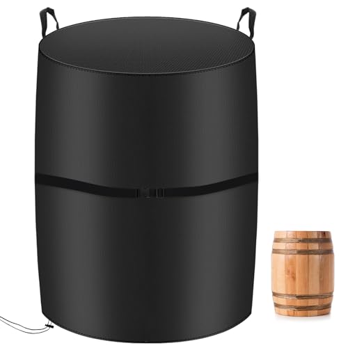 Capa para Barril KRRRSJDJ | Preto (Vinho e Alcachova) KRRRSJDJ - Capas para móveis de exterior - 420D Oxford, resistente à água, resistente ao vento, durável