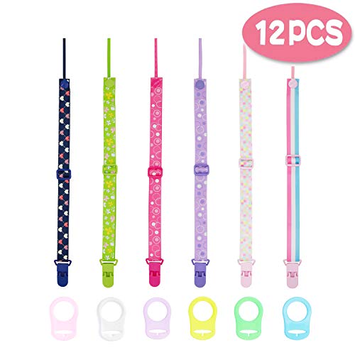Chupetas ANNHAO 12 Peças com Anéis de Silicone Annhao - Clipes e suportes para chupetas - chupeta, anhaa, 12 peças, silicone