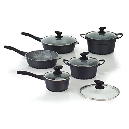 Conjunto de Panelas TOGNANA V449111AGRM (Alumínio) Tognana - Conjuntos de panelas - alumínio, 10 panelas, tampa de vidro, 1,5l + 0,75l