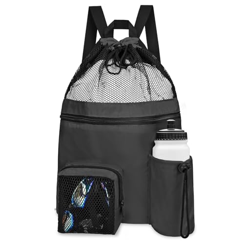 Mochila BIG MESH Cidumoa Cordão Impermeável (Preto - Poliéster) Cidumoa - Mochilas - cordão, impermeável, poliéster