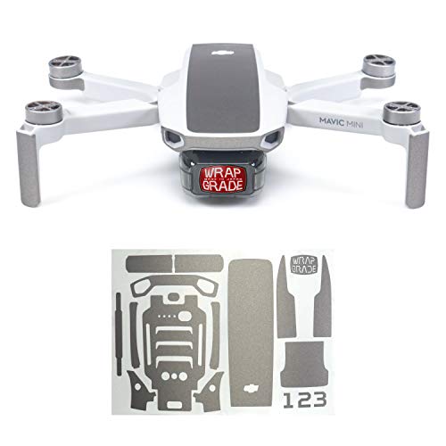 Skin DJI Mavic Mini Titanio Wrapgrade Cinzento WRAPGRADE - Acessórios de brinquedos de controle remoto - capa, proteção, cinzento, mavic mini