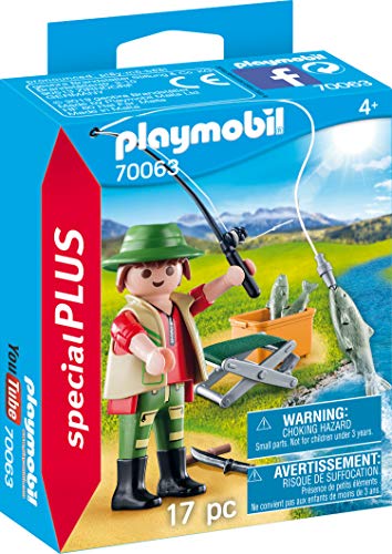 Playmobil 70063 Cana de Pesca (Idade Mínima Recomendada: 4 anos) PLAYMOBIL - Conjuntos de brinquedos - peixe, tabuleiro, mecanismo, 4 anos