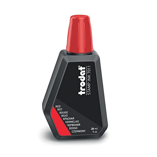 Tinteiro TRODAT 7011 Vermelho (Recondicionado Como Novo) Trodat GmbH - Tinta e recargas de caneta - vermelho, reciclável, 100 ml