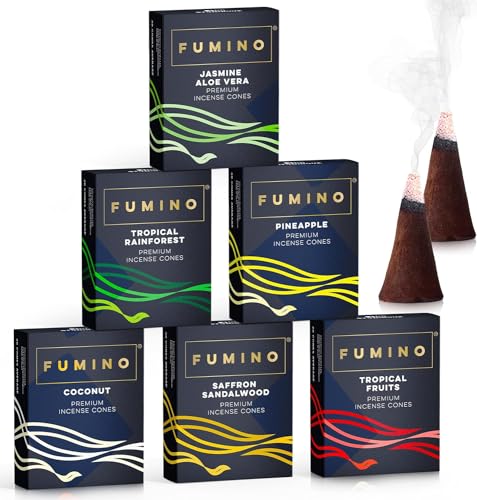 Conjunto de 6 Caixas de Incensos FUMINO Tropicales Fumino - Incenso - 6 caixas, tropicales, aromaterapia, naturais