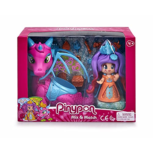Figuras PINYPON Reine et Dragon volant (Idade Mínima Recomendada: 3 anos) Famosa - Brinquedos - figura, reine, dragon volant, idade mínima 3 anos
