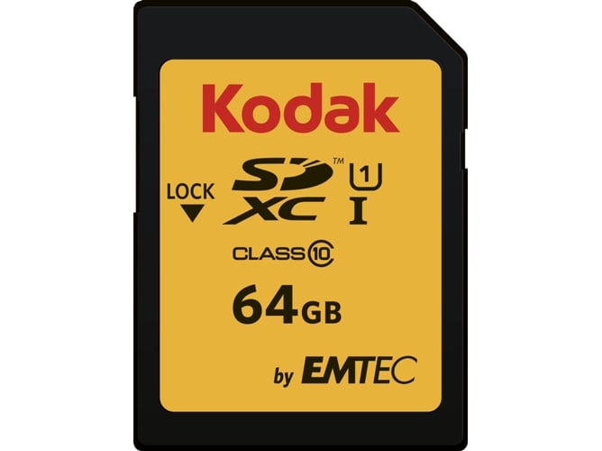 Cartão de Memória EMTEC EKMSD64GXC10K (64 GB - Class 10) Kodak - Cartões de memória flash - 64 gb, SDXC, Class 10, 85 MB/s